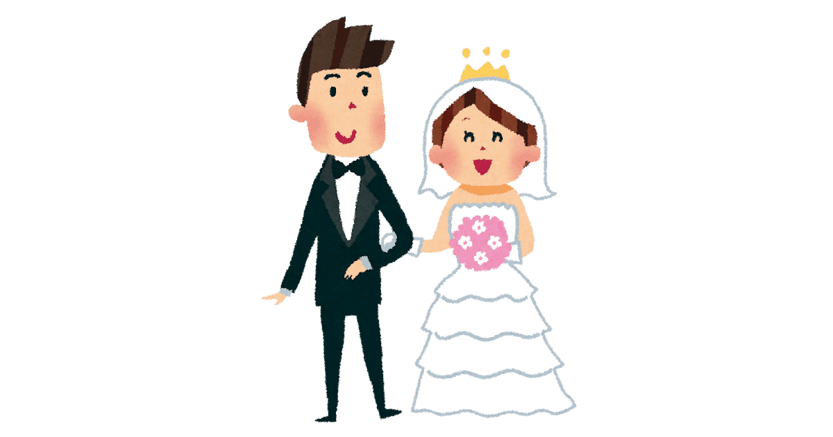 新郎新婦のイラスト